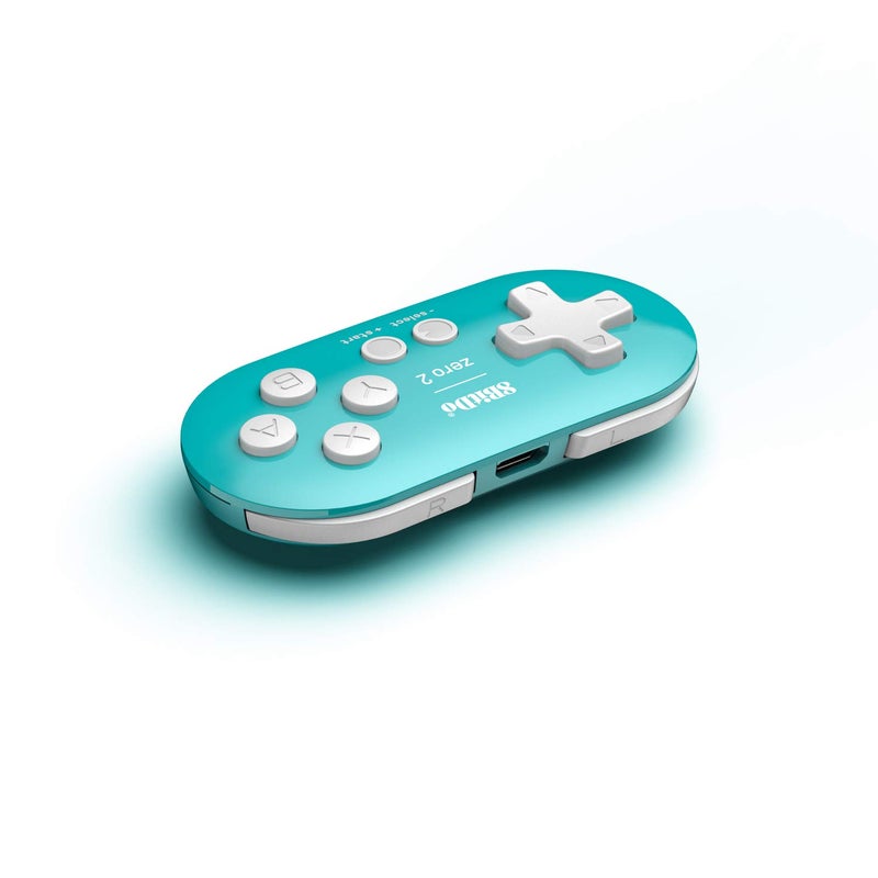 8Bitdo جهاز تحكم بلوتوث صغير بحجم سلسلة مفاتيح Zero 2 مع مشبك موبايل لجهاز سويتش، ويندوز، أندرويد (إصدار تركواز) - Image 2